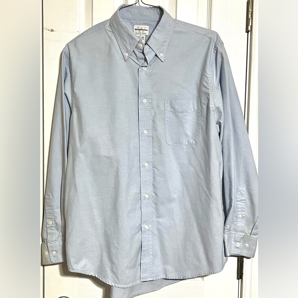 Classic Light Blue Men's Button-Down Shirt